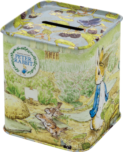 TIN TREATS Peter Rabbit Money Box Tin with Jelly Beans 75g (Pack of 12)