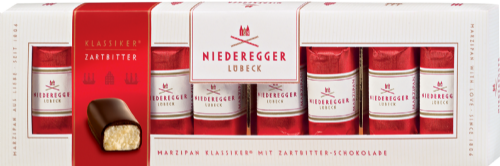 NIEDEREGGER Dark Chocolate Covered Mini Marzipan Loaves 100g (Pack of 10)