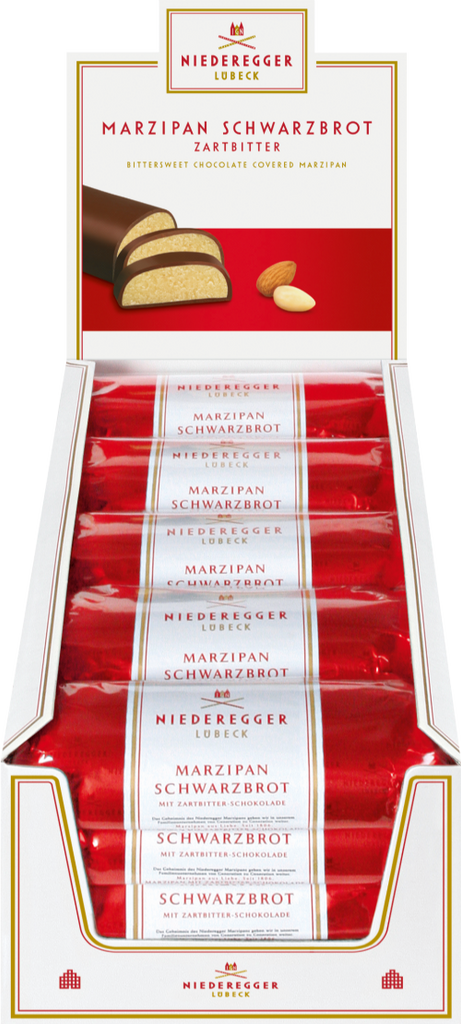 NIEDEREGGER Dark Chocolate Covered Marzipan Loaf 75g (Pack of 20)