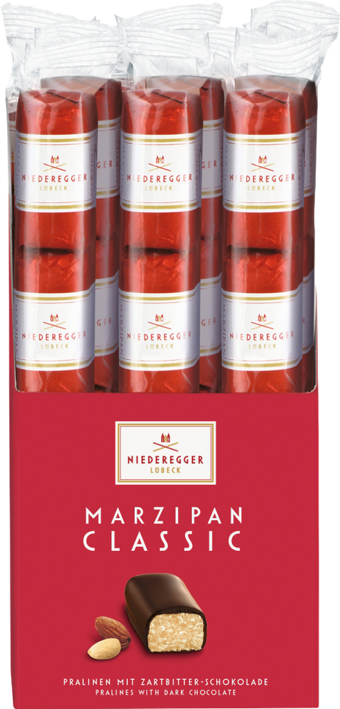 NIEDEREGGER Dark Choc Mini Marzipan Loaves Stick Pack 50g (Pack of 15)