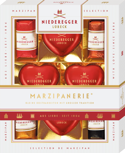 NIEDEREGGER Marzipanerie Selection 100g (Pack of 10)