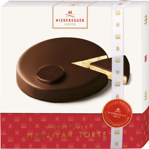 NIEDEREGGER Dark Chocolate Marzipan Torte 185g (Pack of 8)