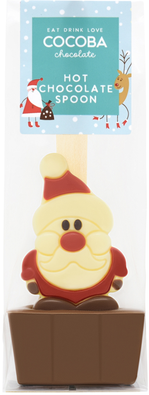 COCOBA Santa Milk Hot Chocolate Spoon 50g (Pack of 12)