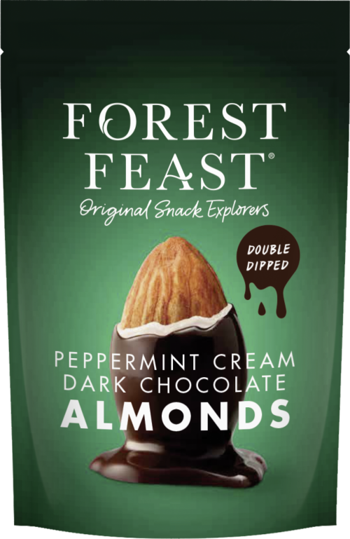 FOREST FEAST Peppermint Cream Dark Chocolate Almonds 120g (Pack of 8)