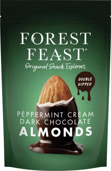 FOREST FEAST Peppermint Cream Dark Chocolate Almonds 120g (Pack of 8)