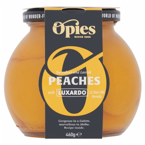 OPIES Peaches with Luxardo Brandy 460g (Pack of 6)