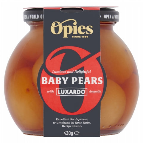 OPIES Baby Pears with Luxardo Amaretto 460g (Pack of 6)