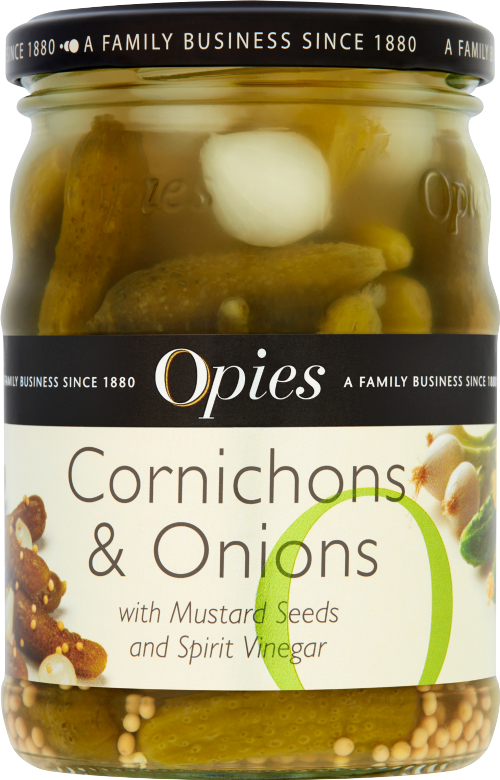 OPIES Cornichons & Onions 350g (Pack of 6)