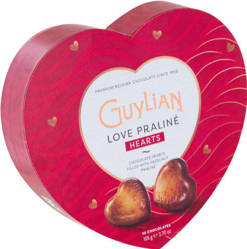 GUYLIAN Love Praline Hearts 105g (Pack of 6)