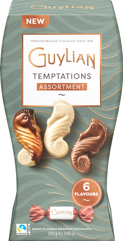 GUYLIAN Temptations Assortment - Belgian Choc Seahorses 200g (Pack of 6)