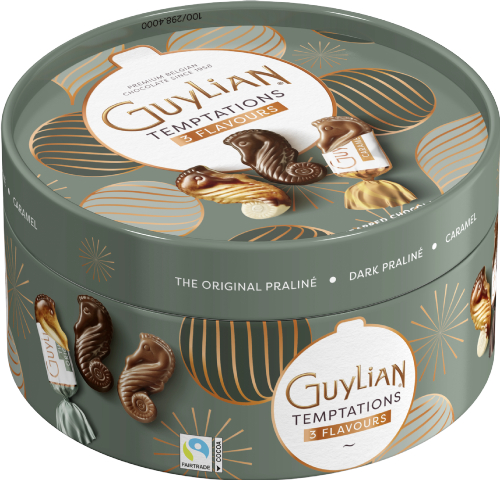 GUYLIAN Temptations 3 Flavours - Round Box 175g (Pack of 12)