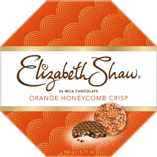 ELIZABETH SHAW Milk Chocolate Orange Honeycomb Crisp 162g (Pack of 8)