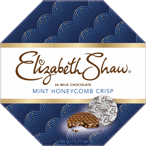 ELIZABETH SHAW Milk Chocolate Mint Honeycomb Crisp 162g (Pack of 8)