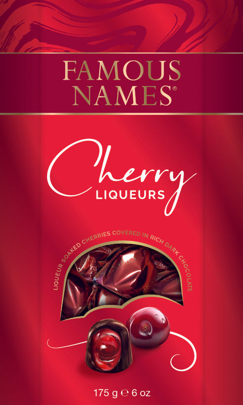 FAMOUS NAMES Cherry Liqueurs 175g (Pack of 6)