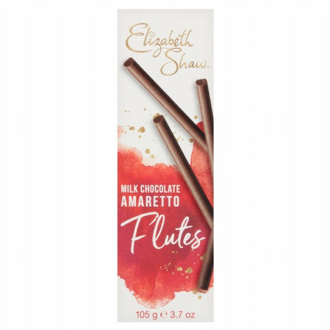 ELIZABETH SHAW Milk Chocolate Amaretto Flutes 105g (Pack of 10)