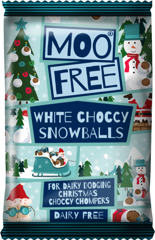 MOO FREE White Choccy Snowballs 35g (Pack of 16)