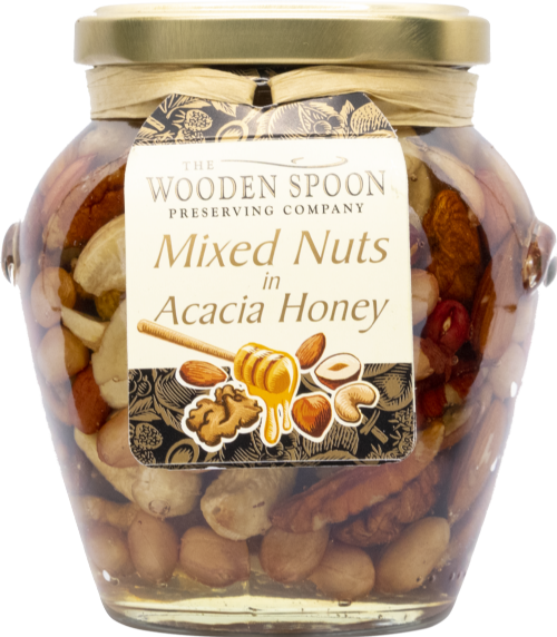 WOODEN SPOON Mixed Nuts in Acacia Honey 340g (Pack of 6)