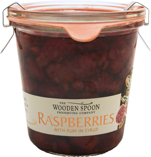 WOODEN SPOON Raspberries with Rum - Weck Jar 270g (Pack of 6)