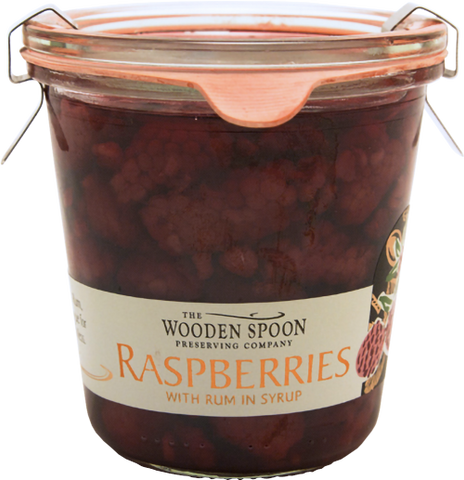 WOODEN SPOON Raspberries with Rum - Weck Jar 270g (Pack of 6)