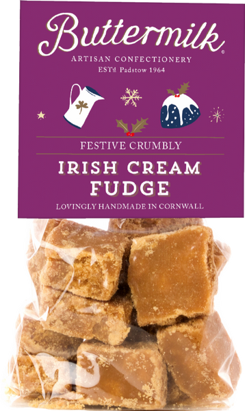 BUTTERMILK Festive Crumbly Irish Cream Fudge - Grab Bag 100g (Pack of 16)