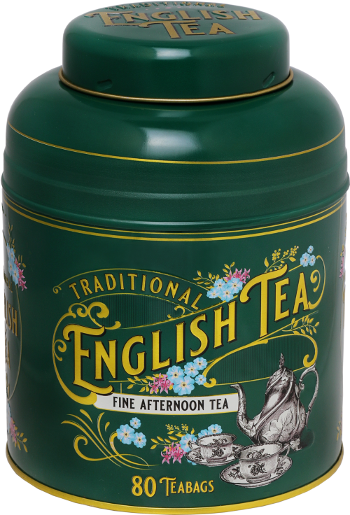 NEW ENGLISH TEAS Afternoon Tea in Vintage Caddy 80 T/B 160g (Pack of 8)