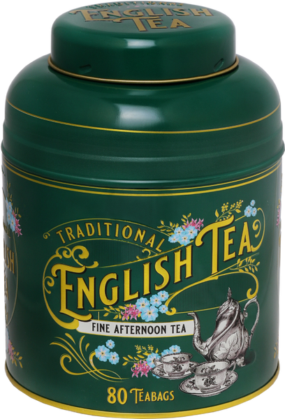 NEW ENGLISH TEAS Afternoon Tea in Vintage Caddy 80 T/B 160g (Pack of 8)