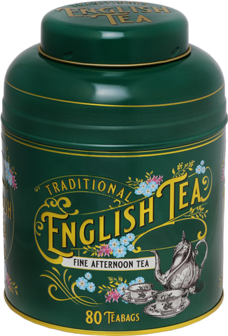 NEW ENGLISH TEAS Afternoon Tea in Vintage Caddy 80 T/B 160g (Pack of 8)