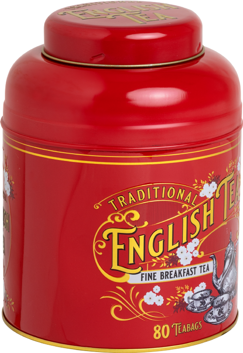 NEW ENGLISH TEAS Breakfast Tea in Vintage Caddy 80 T/B 160g (Pack of 8)