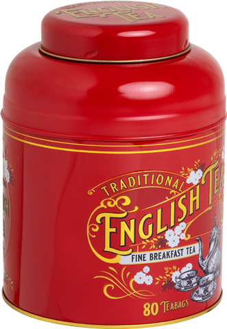 NEW ENGLISH TEAS Breakfast Tea in Vintage Caddy 80 T/B 160g (Pack of 8)