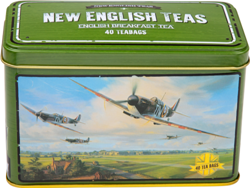 NEW ENGLISH TEAS Eng B/Fast Tea in Spitfire Tin 40 T/B 80g (Pack of 8)