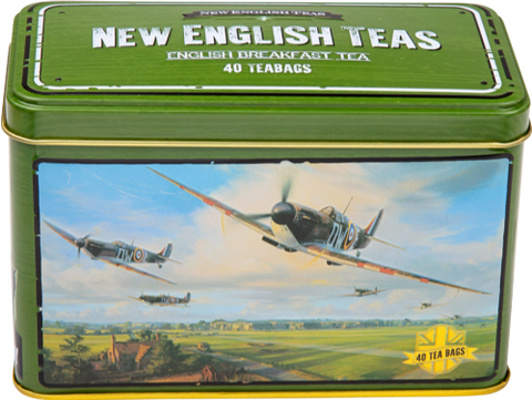 NEW ENGLISH TEAS Eng B/Fast Tea in Spitfire Tin 40 T/B 80g (Pack of 8)