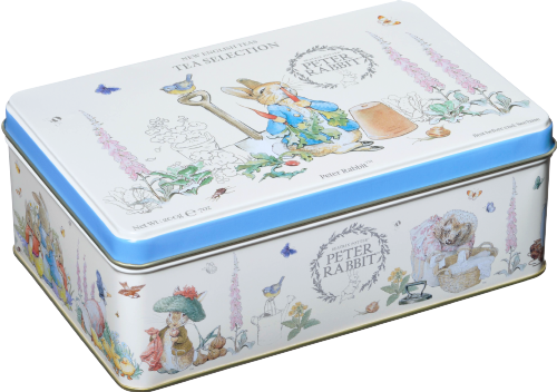 NEW ENGLISH TEAS Peter Rabbit Tin - Teabag Selection 100 T/B (Pack of 6)