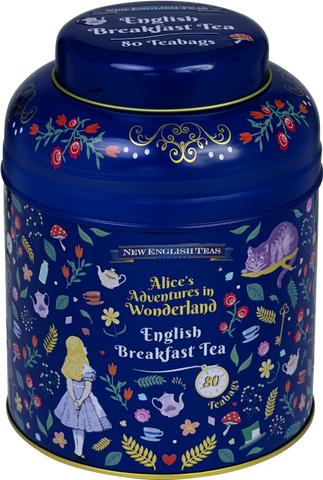 NEW ENGLISH TEAS E B/fast Alice/Wonderland Caddy 80 T/B 160g (Pack of 8)