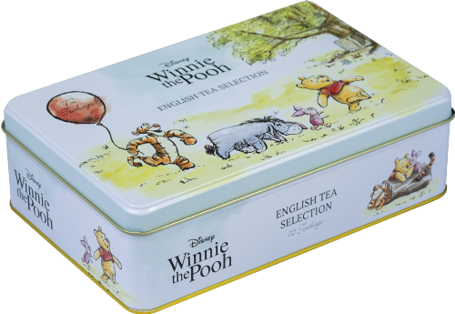 NEW ENGLISH TEAS Winnie the Pooh Tin - Tea Selection 72 T/B (Pack of 6)