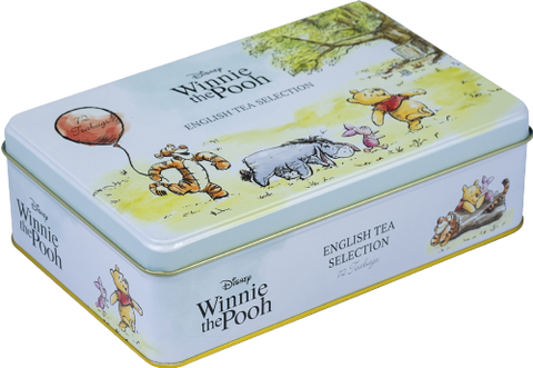 NEW ENGLISH TEAS Winnie the Pooh Tin - Tea Selection 72 T/B (Pack of 6)