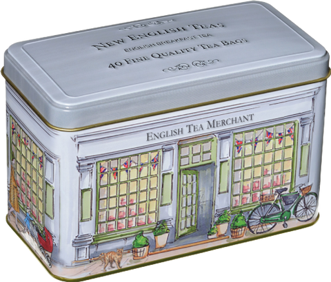 NEW ENGLISH TEAS Tea Merchant Tin - English Breakfast 40 T/B (Pack of 8)