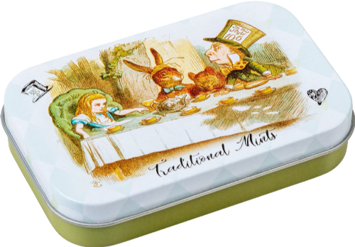 NEW ENGLISH TEAS Alice/Wnderland - Traditional Mints Tin 35g (Pack of 12)