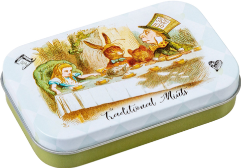 NEW ENGLISH TEAS Alice/Wnderland - Traditional Mints Tin 35g (Pack of 12)