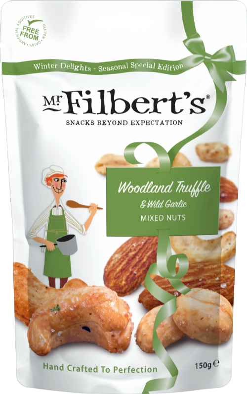 MR FILBERT'S Woodland Truffle & Wild Garlic Mixed Nuts 150g (Pack of 12)