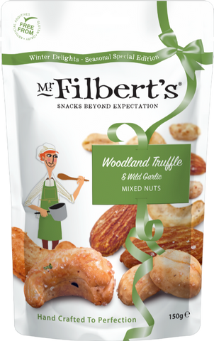 MR FILBERT'S Woodland Truffle & Wild Garlic Mixed Nuts 150g (Pack of 12)