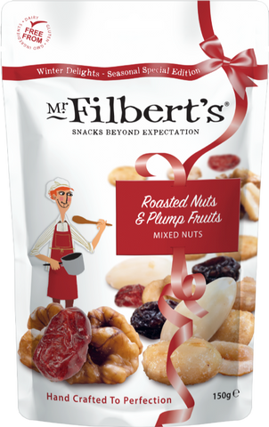 MR FILBERT'S Roasted Nuts & Plump Fruits Mixed Nuts 150g (Pack of 12)