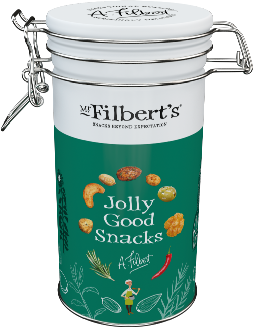 MR FILBERT'S Jolly Good Snacks Green Caddy - Selection 110g (Pack of 6)