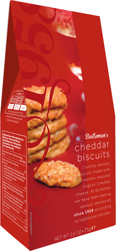 BUITEMAN Cheddar Biscuits 75g (Pack of 8)