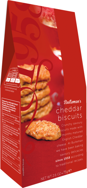 BUITEMAN Cheddar Biscuits 75g (Pack of 8)