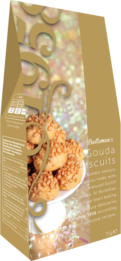 BUITEMAN Gouda Biscuits 75g (Pack of 8)