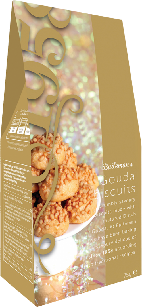 BUITEMAN Gouda Biscuits 75g (Pack of 8)