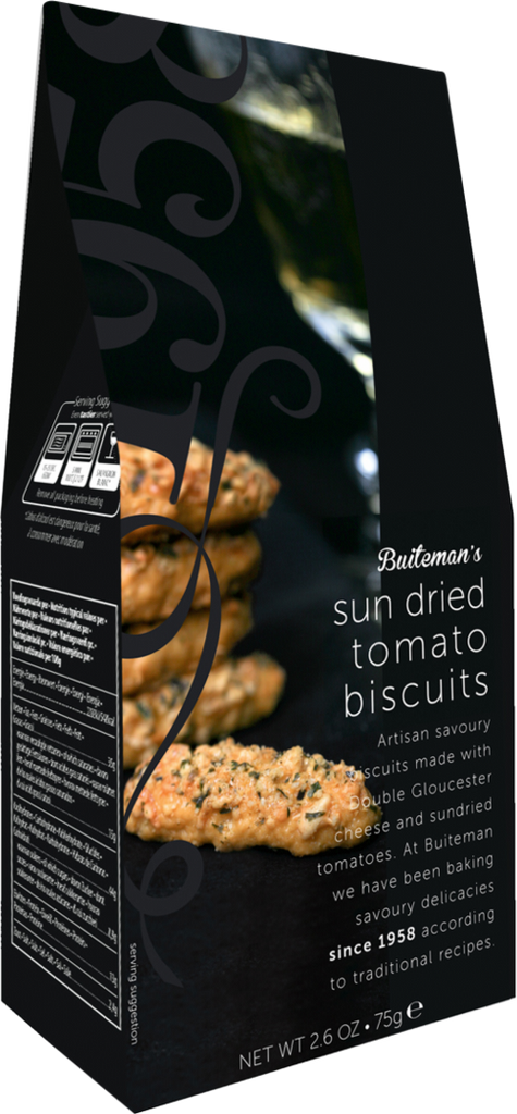 BUITEMAN Sun Dried Tomato Biscuits 75g (Pack of 8)
