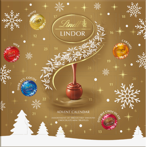 LINDT Lindor Assorted Mini Advent Calendar 109g (Pack of 10)