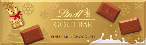 LINDT Teddy Milk Chocolate Gold Bar 300g (Pack of 11)