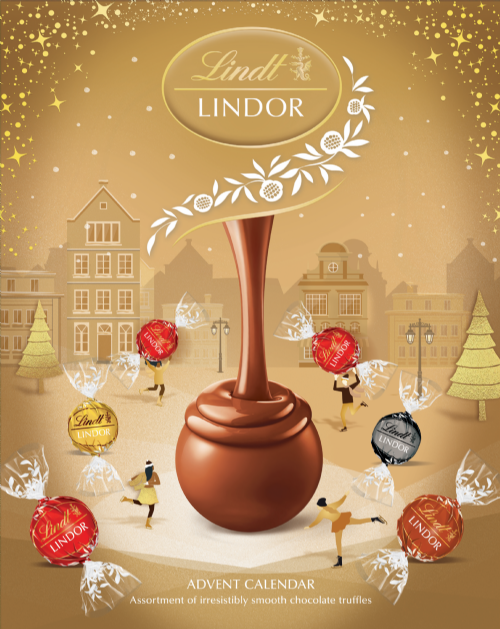 LINDT Lindor Assorted Advent Calendar 297g (Pack of 8)